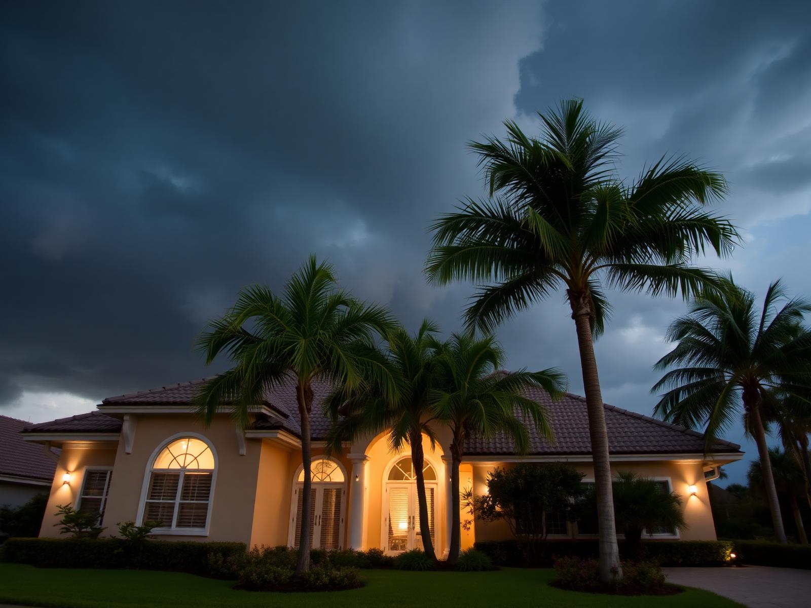 Southwest Florida home protected before an approaching hurricane